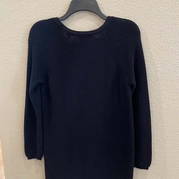 A.n.a. black cotton XS sweater dress pull over long V neck A New Approach - Picture 4 of 4